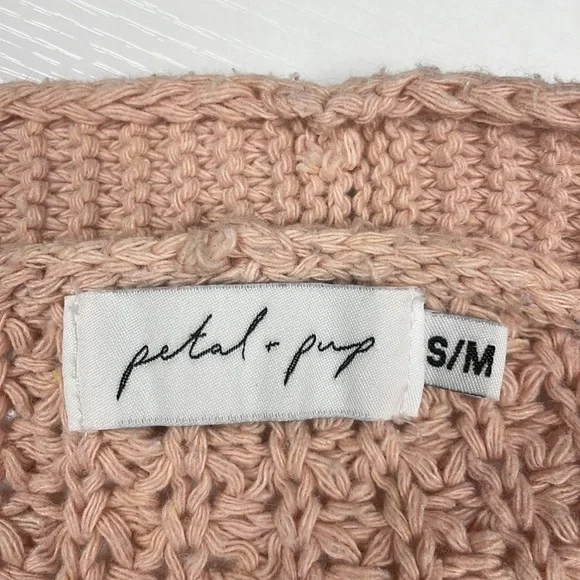 Women's Pink Knit Cardigan Sweater - Picture 8 of 10